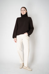 Lorena Antoniazzi Wool Cashmere Knit Turtleneck Sweater in Espresso Vancouver. Shop Online or in Store.