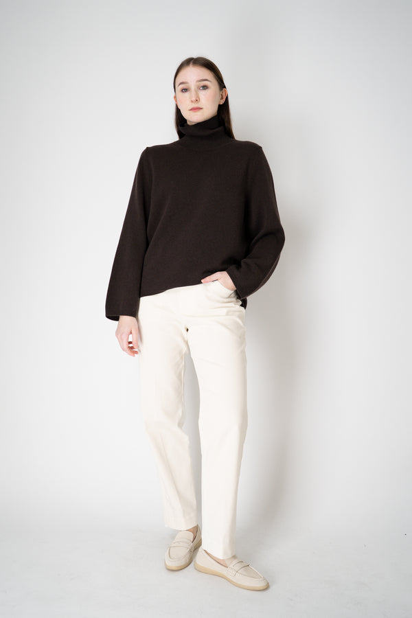 Lorena Antoniazzi Wool Cashmere Knit Turtleneck Sweater in Espresso Vancouver. Shop Online or in Store.