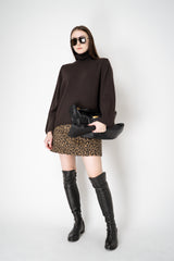 Lorena Antoniazzi Wool Cashmere Knit Turtleneck Sweater in Espresso Vancouver. Shop Online or in Store.