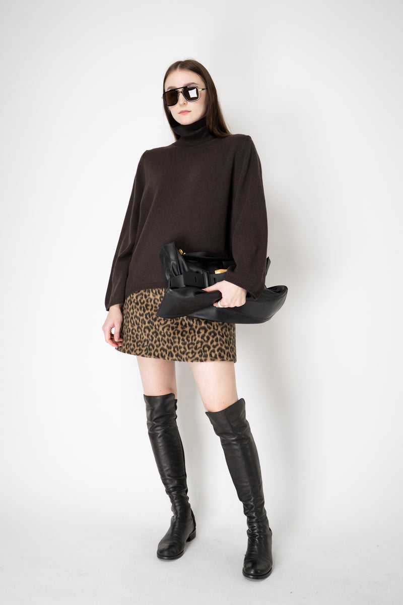 Lorena Antoniazzi Wool Cashmere Knit Turtleneck Sweater in Espresso Vancouver. Shop Online or in Store.