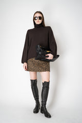 Lorena Antoniazzi Wool Cashmere Knit Turtleneck Sweater in Espresso Vancouver. Shop Online or in Store.