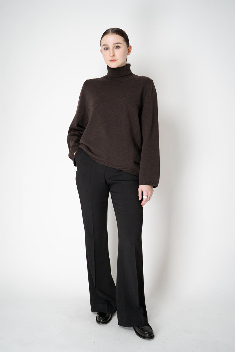 Lorena Antoniazzi Wool Cashmere Knit Turtleneck Sweater in Espresso Vancouver. Shop Online or in Store.