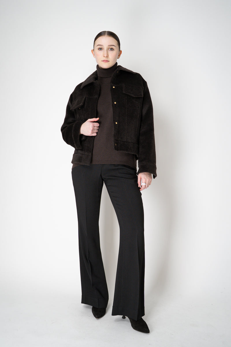 Lorena Antoniazzi Wool Cashmere Knit Turtleneck Sweater in Espresso Vancouver. Shop Online or in Store.