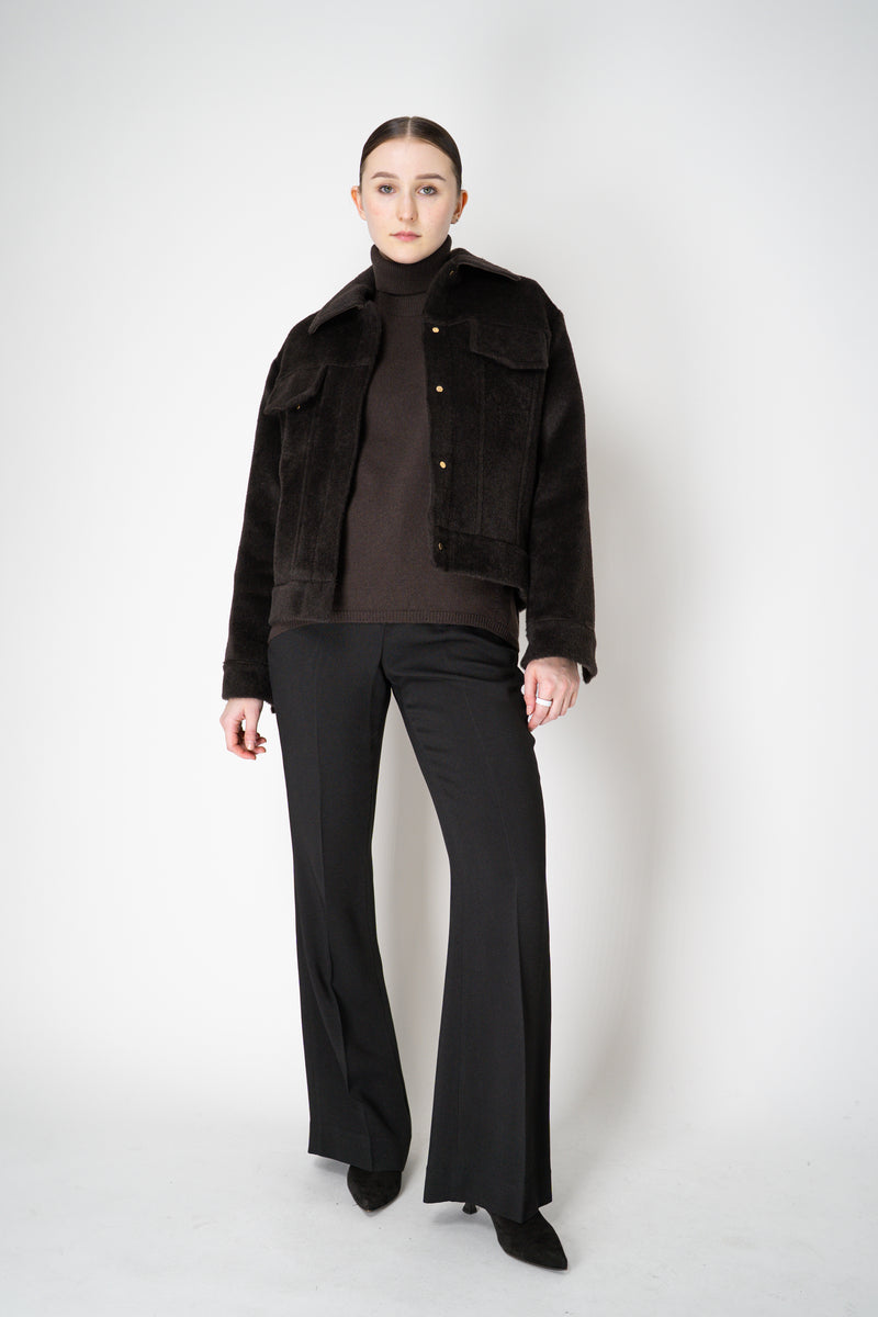 Lorena Antoniazzi Wool Cashmere Knit Turtleneck Sweater in Espresso Vancouver. Shop Online or in Store.