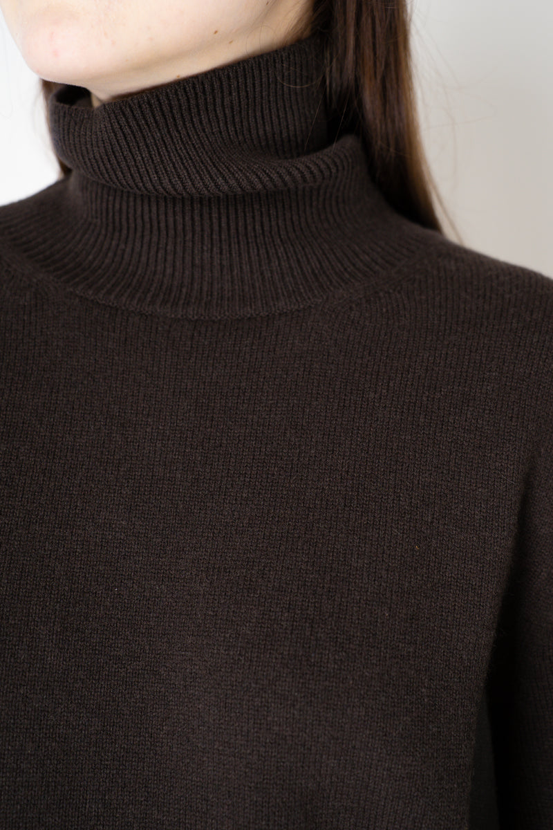 Lorena Antoniazzi Wool Cashmere Knit Turtleneck Sweater in Espresso Vancouver. Shop Online or in Store.