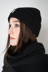Lorena Antoniazzi Wool Cashmere Lurex Toque in Black Vancouver. Shop Online or in Store.