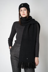 Lorena Antoniazzi Wool Cashmere Lurex Toque in Black Vancouver. Shop Online or in Store.