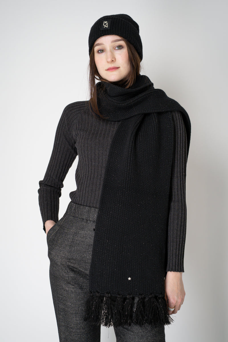 Lorena Antoniazzi Wool Cashmere Lurex Toque in Black Vancouver. Shop Online or in Store.