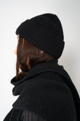 Lorena Antoniazzi Wool Cashmere Lurex Toque in Black Vancouver. Shop Online or in Store.