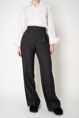Lorena Antoniazzi Wool Cashmere Straight Leg Suiting Trousers in Grey Vancouver. Shop Online or in Store.