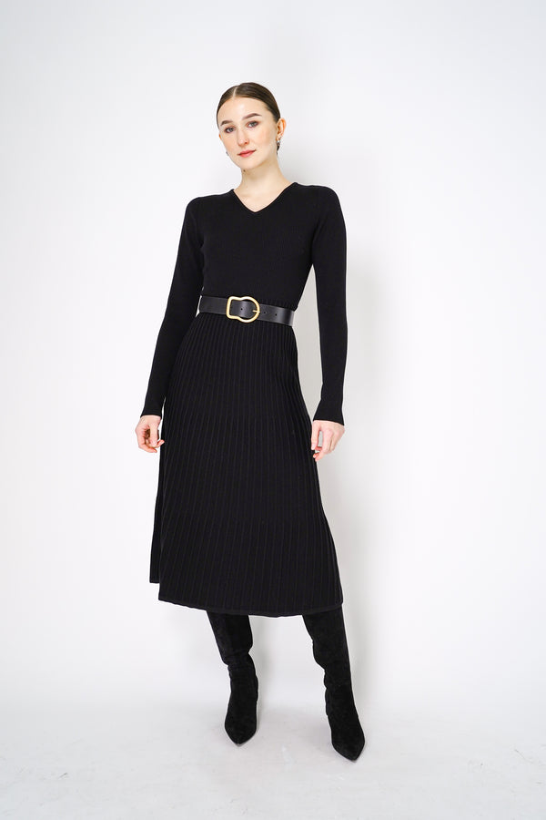 Lorena Antoniazzi Wool Knit Dress in Black Vancouver. Shop Online or in Store. 
