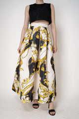 Lunatica Milano Matelasse Brocade Maxi Pleated Skirt in Baroque Print Vancouver. Shop Online or in Store.