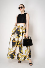 Lunatica Milano Matelasse Brocade Maxi Pleated Skirt in Baroque Print Vancouver. Shop Online or in Store.