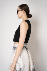 Lunatica Milano Short Matelasse Top in Black Vancouver. Shop Online or in Store.