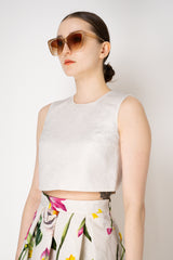Lunatica Milano Short Matelasse Top in Ivory Vancouver. Shop Online or in Store.