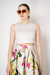 Lunatica Milano Short Matelasse Top in Ivory Vancouver. Shop Online or in Store.