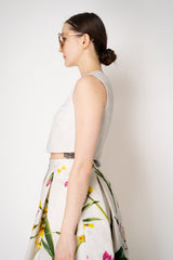 Lunatica Milano Short Matelasse Top in Ivory Vancouver. Shop Online or in Store.