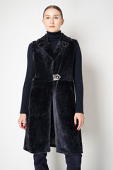 Manzoni 24 100% Nappa Lamb Shearling Vest in Anthracite Vancouver. Shop Online or in Store.