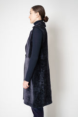 Manzoni 24 100% Nappa Lamb Shearling Vest in Anthracite Vancouver. Shop Online or in Store.