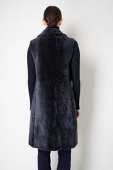 Manzoni 24 100% Nappa Lamb Shearling Vest in Anthracite Vancouver. Shop Online or in Store.