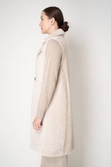Manzoni 24 100% Nappa Lamb Shearling Vest in Cream Vancouver. Shop Online or in Store.