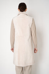 Manzoni 24 100% Nappa Lamb Shearling Vest in Cream Vancouver. Shop Online or in Store.