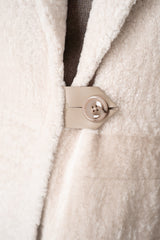 Manzoni 24 100% Nappa Lamb Shearling Vest in Cream Vancouver. Shop Online or in Store.