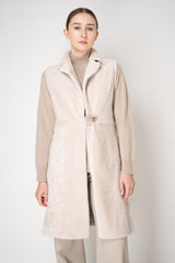 Manzoni 24 100% Nappa Lamb Shearling Vest in Cream Vancouver. Shop Online or in Store.