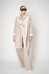 Manzoni 24 100% Nappa Lamb Shearling Vest in Cream Vancouver. Shop Online or in Store.