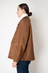 Manzoni 24 Lamb Shearling Suede Jacket in Camel Vancouver. Shop Online or in Store.