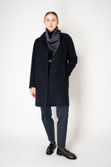 Manzoni 24 Wool Cashmere Loro Piana Coat in Navy Vancouver. Shop Online or in Store.