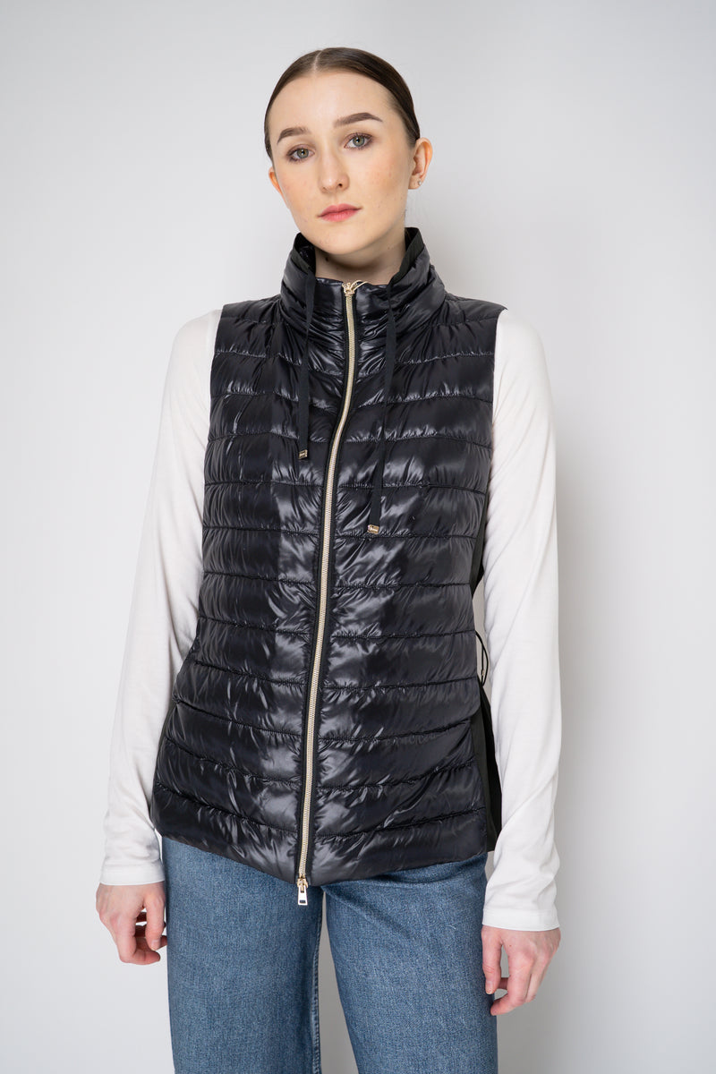 Herno Padded Vest with Cinchable Waist in Black