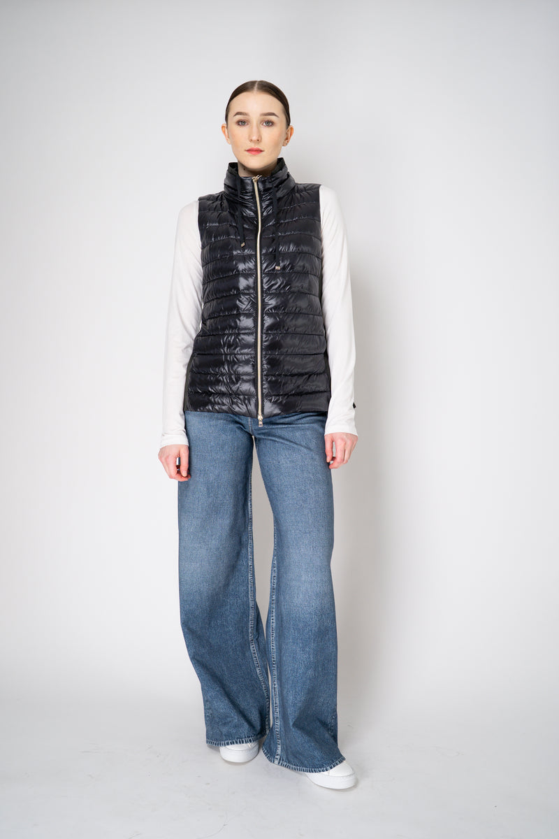 Herno Padded Vest with Cinchable Waist in Black