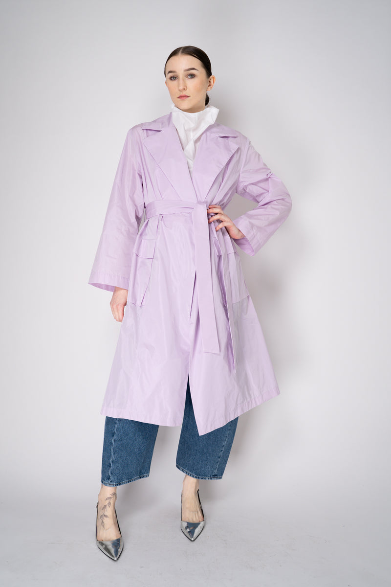 Peter O. Mahler Crash Trench Coat in Lilac