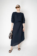 MeiMeiJ 3D Effect Skirt in Comet Blue Vancouver. Shop Online or in Store.