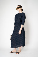 MeiMeiJ 3D Effect Skirt in Comet Blue Vancouver. Shop Online or in Store.