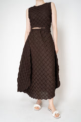 MeiMeiJ 3D Effect Skirt in Mocha Brown Vancouver. Shop Online or in Store.