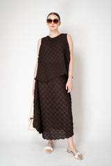 MeiMeiJ 3D Effect Skirt in Mocha Brown Vancouver. Shop Online or in Store.