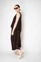 MeiMeiJ 3D Effect Skirt in Mocha Brown Vancouver. Shop Online or in Store.
