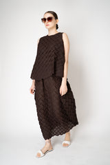 MeiMeiJ 3D Effect Skirt in Mocha Brown Vancouver. Shop Online or in Store.