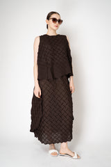 MeiMeiJ 3D Effect Skirt in Mocha Brown Vancouver. Shop Online or in Store.