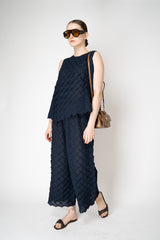 MeiMeiJ 3D Effect Sleeveless Top in Comet Blue Vancouver. Shop Online or in Store.