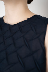 MeiMeiJ 3D Effect Sleeveless Top in Comet Blue Vancouver. Shop Online or in Store.