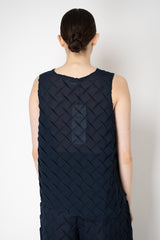 MeiMeiJ 3D Effect Sleeveless Top in Comet Blue Vancouver. Shop Online or in Store.