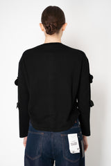 MeiMeiJ Knit Wool Cardigan with Blob Appliqués in Black Vancouver. Shop Online or in Store.