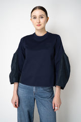 MeiMeiJ Long Sleeve Viscose Bi-Stretch Sweatshirt in Navy Vancouver. Shop Online or in Store.