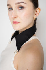 MeiMeiJ Pearl Embellished Faux Collar in Black Vancouver. Shop Online or in Store.