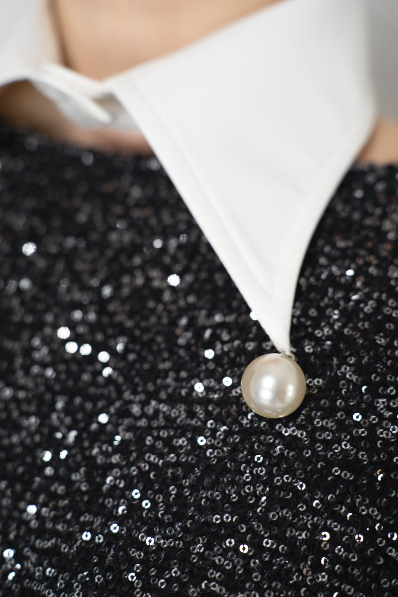 MeiMeiJ Pearl Embellished Faux Collar in White Vancouver. Shop Online or in Store.