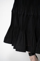 MeiMeiJ Pleated Tiered Peplum Skirt in Black Vancouver. Shop Online or in Store.