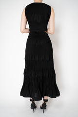 MeiMeiJ Pleated Tiered Peplum Skirt in Black Vancouver. Shop Online or in Store.